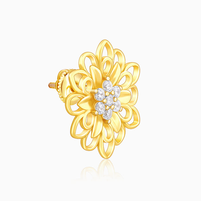 Golden Flower Studs