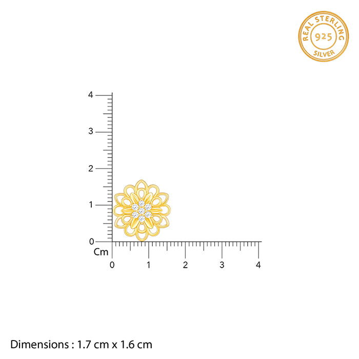Golden Flower Studs