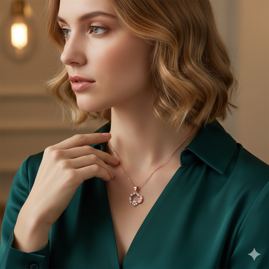 BloomCircle Rose Gold Pendant
