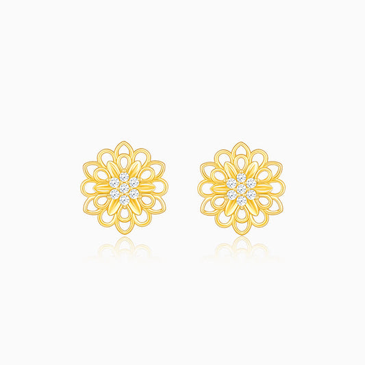Golden Flower Studs
